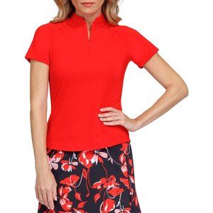 Tail Activewear Women's Short Sleeve Raglan Chest Insert Golf Top New